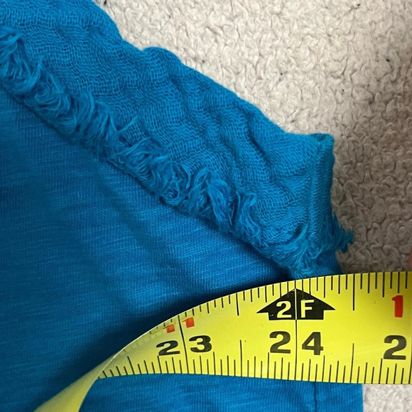 Michael Stars V-Neck Tank Talk-Island Blue-Women’s 2X-Cotton Slub-Casual-Classic - Picture 11 of 13